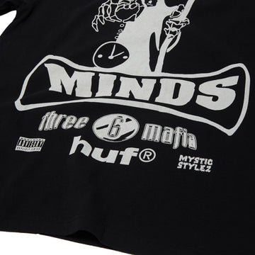 HUF x Three 6 Mafia Most Known Unknown T-Shirt - Washed Black