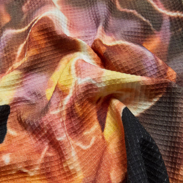 HUF x Three 6 Mafia Torched Long Sleeve Thermal Shirt - Multi