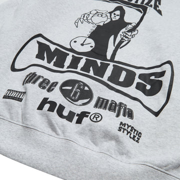 HUF x Three 6 Mafia Memphis Hoodie - Heather Grey
