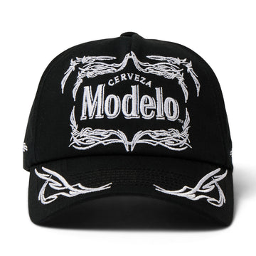 HUF x Modelo Pinstripe Snapback Hat - Black