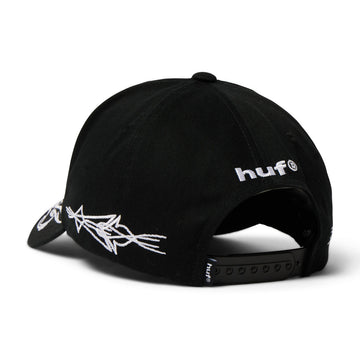 HUF x Modelo Pinstripe Snapback Hat - Black