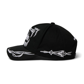 HUF x Modelo Pinstripe Snapback Hat - Black