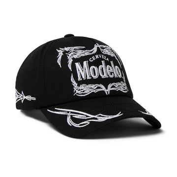 HUF x Modelo Pinstripe Snapback Hat - Black