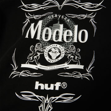 HUF x Modelo Pinstripe Hoodie - Black