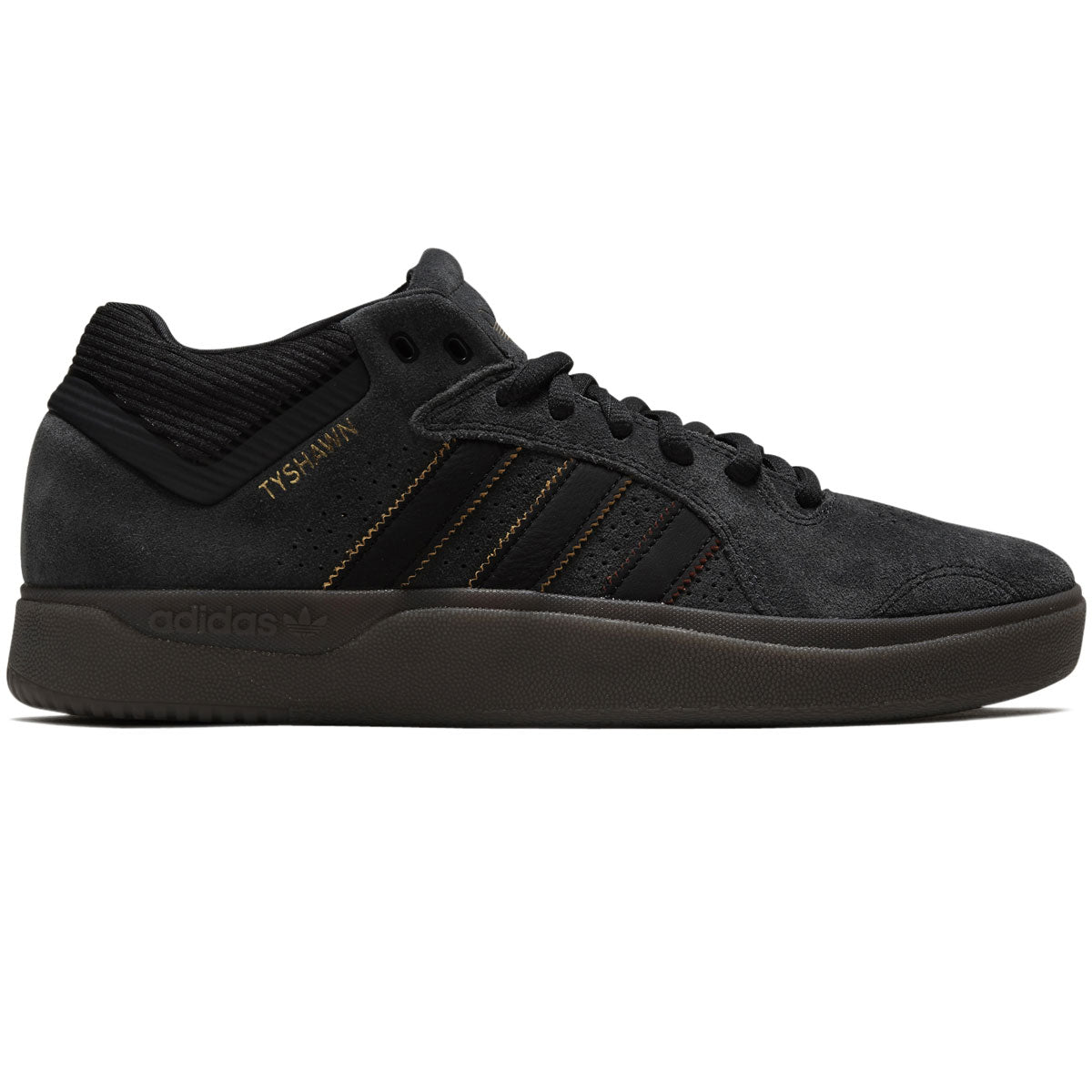 Adidas Tyshawn Shoes - Carbon/Core Black/Preloved Brown image 1