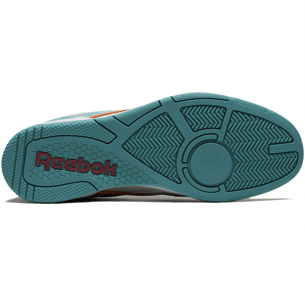Reebok BB 4000 II Shoes - White/Teal/Fiery Orange image 4