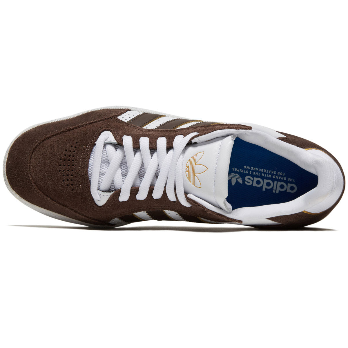 Adidas Tyshawn Low Shoes - Brown/White/Gold Metallic image 3