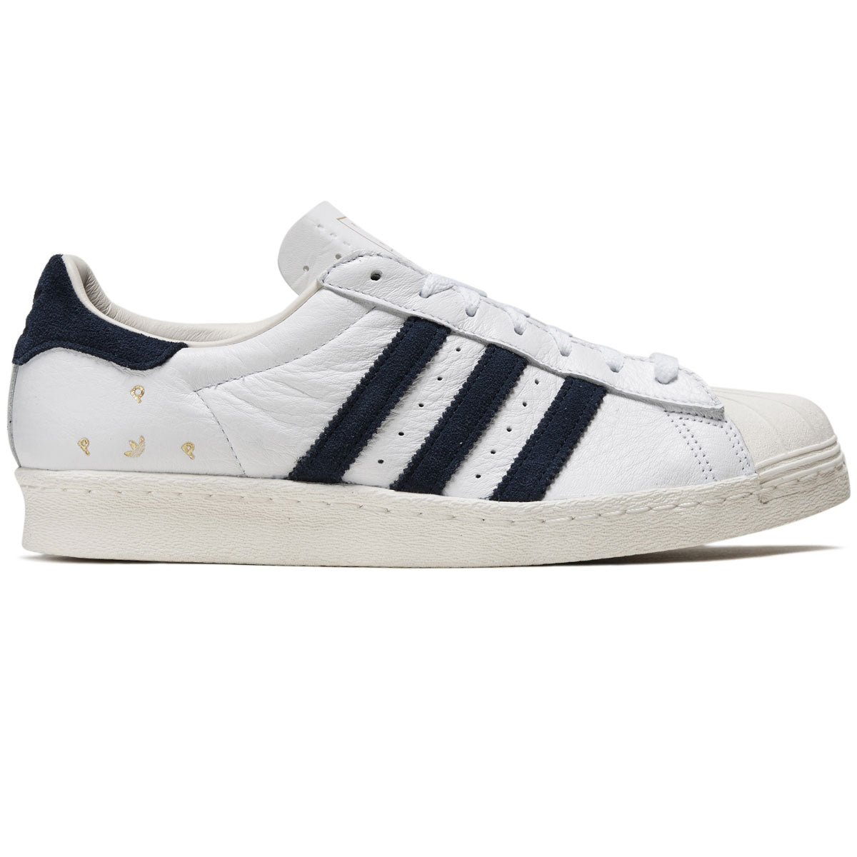 Adidas x Pop Trading Co Superstar Adv Shoes - White/Collegiate Navy/Chalk White image 1