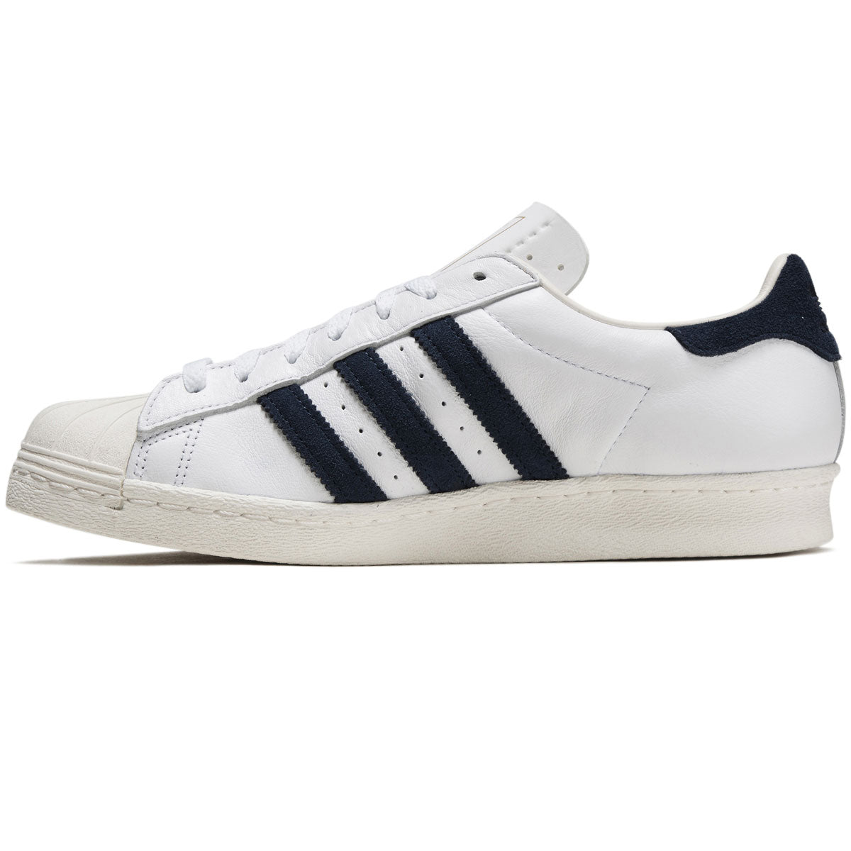 Adidas x Pop Trading Co Superstar Adv Shoes - White/Collegiate Navy/Chalk White image 2