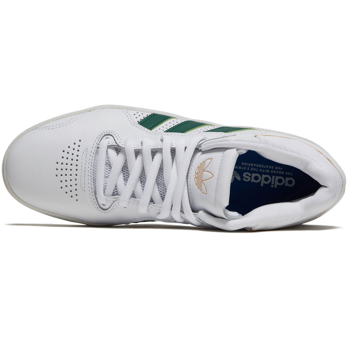 Adidas Tyshawn Shoes - White/Dark Green/Bluebird image 3
