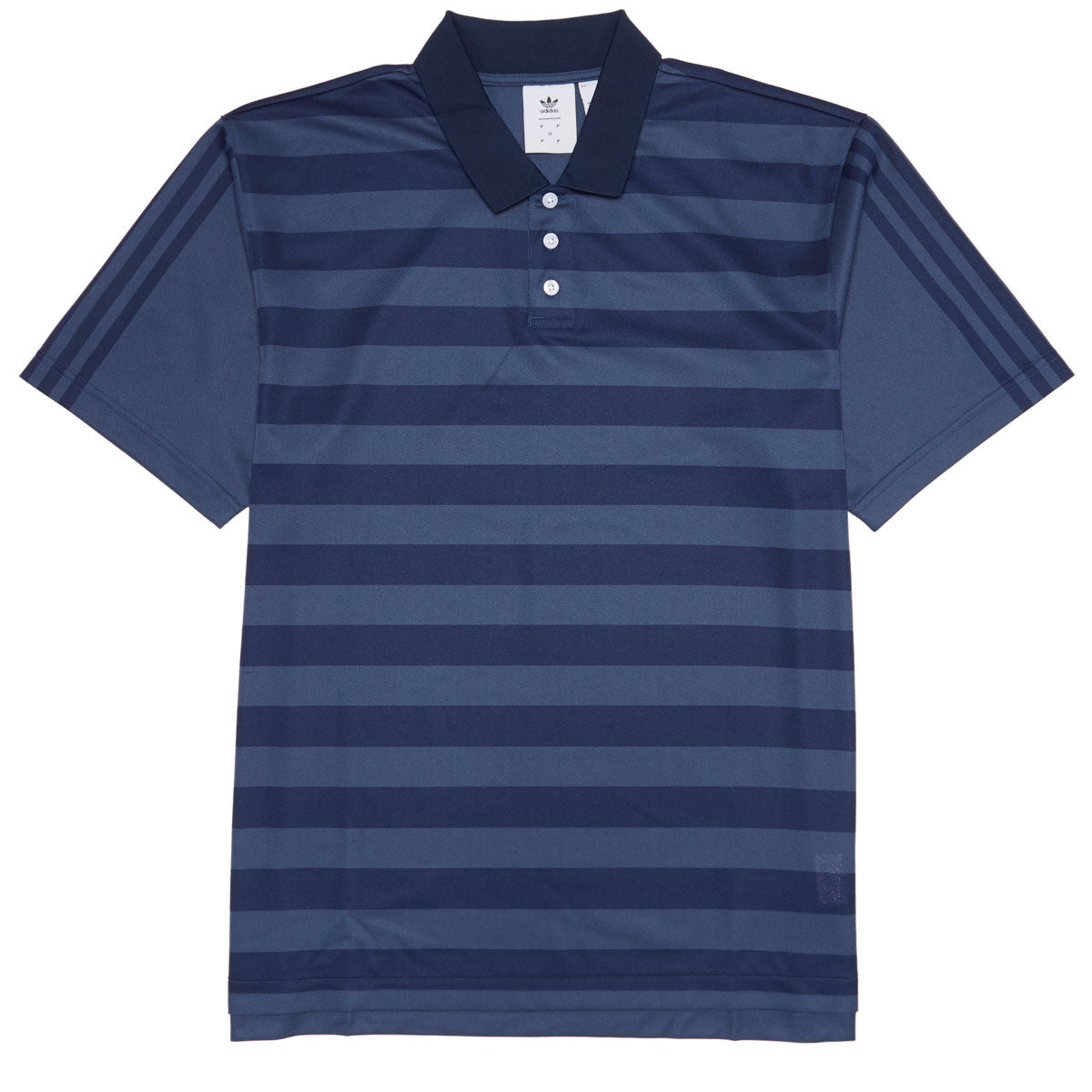 Adidas x Pop Trading Co Polo Shirt - Crew Navy/Collegiate Navy image 1