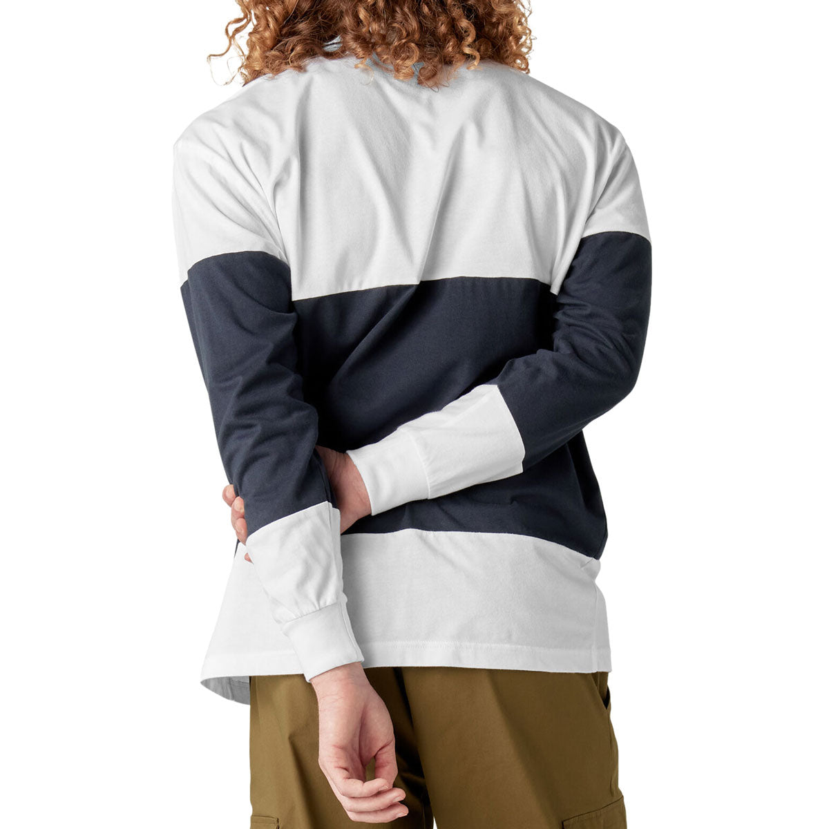 Dickies Rugby Long Sleeve Polo Shirt - White image 2