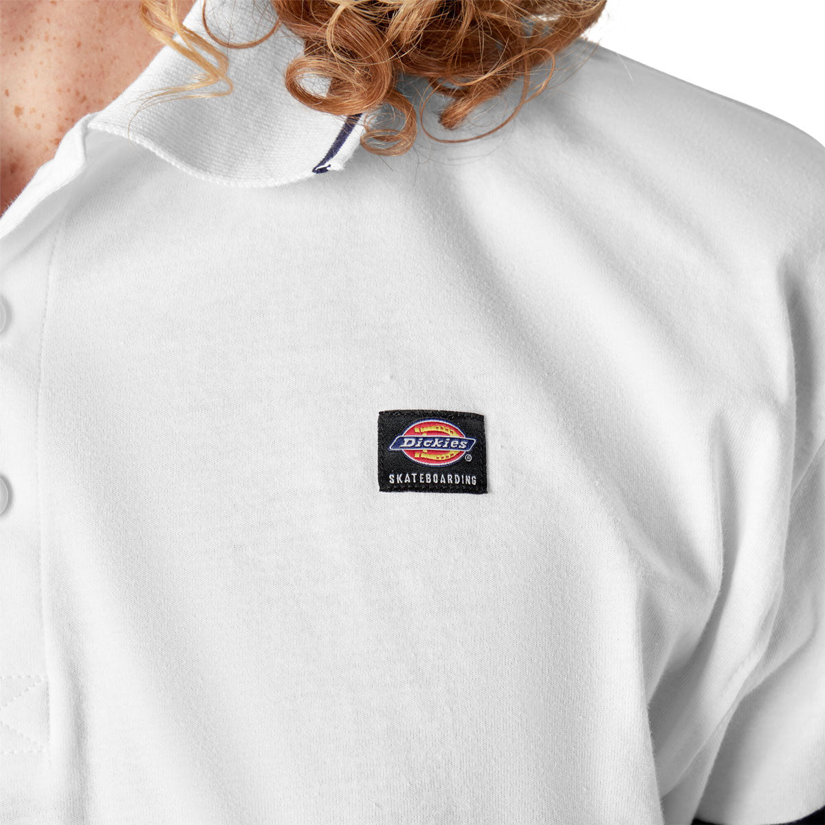 Dickies Rugby Long Sleeve Polo Shirt - White image 4