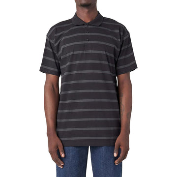 Dickies Skate Temp-IQ Christainburg Polo Shirt - Black Tonal Tri Stripe