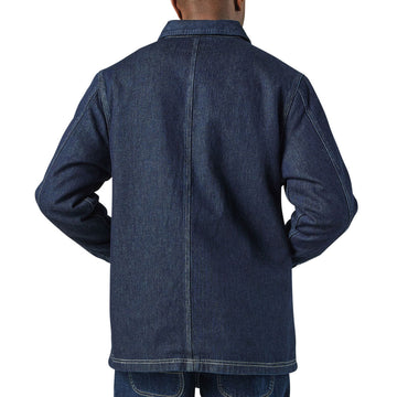 Dickies Denim Blanket Lined Chore Jacket - Rinsed Indigo Blue