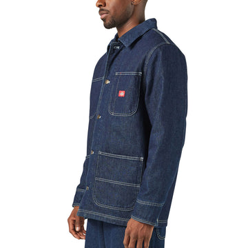 Dickies Denim Blanket Lined Chore Jacket - Rinsed Indigo Blue