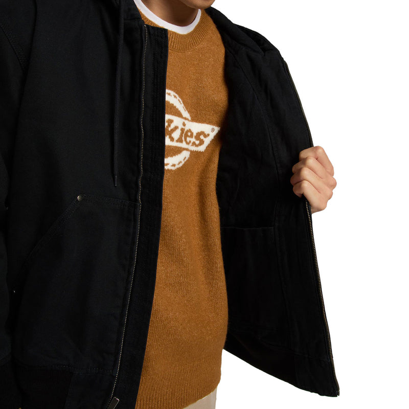 Dickies Hilham Hooded Canvas Jacket - Black
