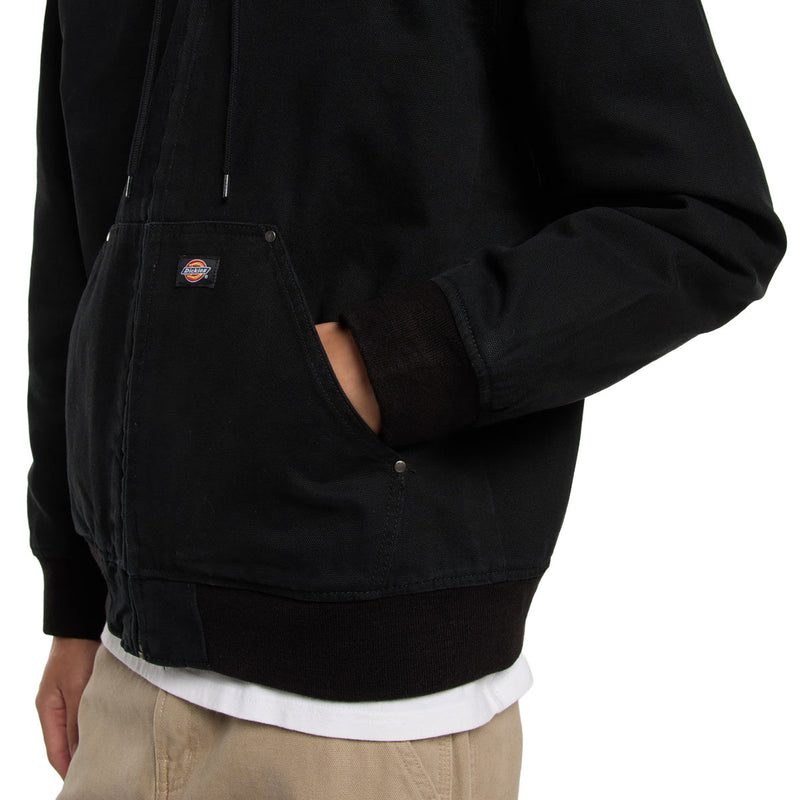 Dickies Hilham Hooded Canvas Jacket - Black
