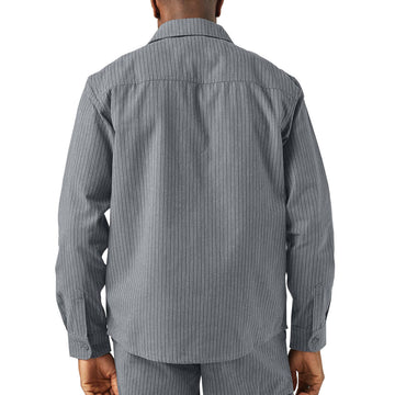 Dickies Lima Pinstripe Long Sleeve Shirt - Charcoal