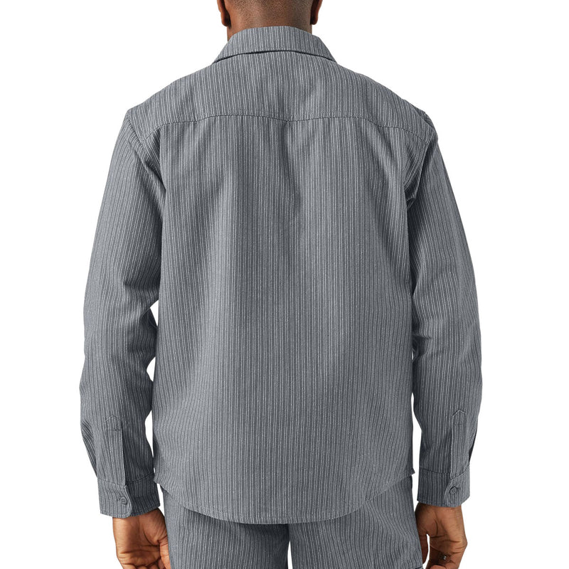 Dickies Lima Pinstripe Long Sleeve Shirt - Charcoal