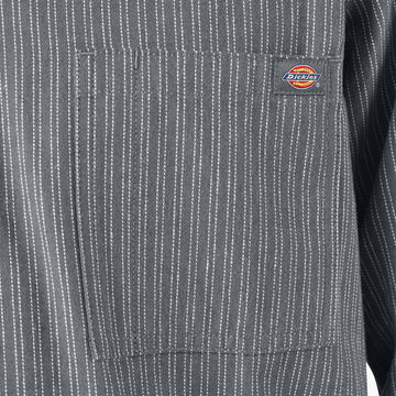 Dickies Lima Pinstripe Long Sleeve Shirt - Charcoal