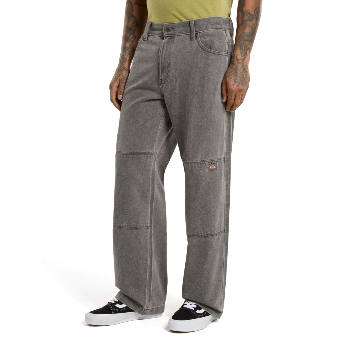 ANTIMID DICKIES DOUBLE KNEE PANTSグレー Dickies Double Knee Denim Jeans - Grey Wash Tinited – CCS