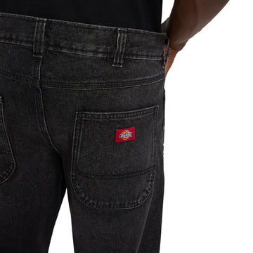 Dickies Relaxed Straight Work Jeans - Black Wash Faded