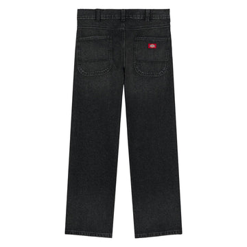 Dickies Relaxed Straight Work Jeans - Black Wash Faded