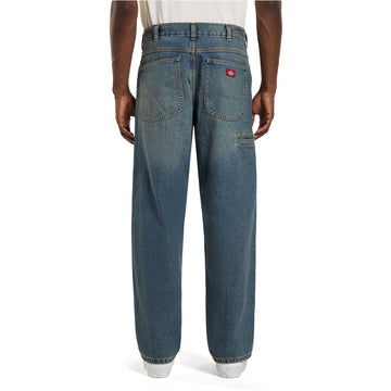Dickies Baggy Tapered Work Jeans - Khaki Tinited Blue