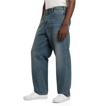 Dickies Baggy Tapered Work Jeans - Khaki Tinited Blue