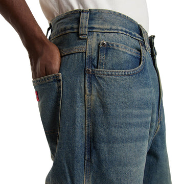 Dickies Baggy Tapered Work Jeans - Khaki Tinited Blue