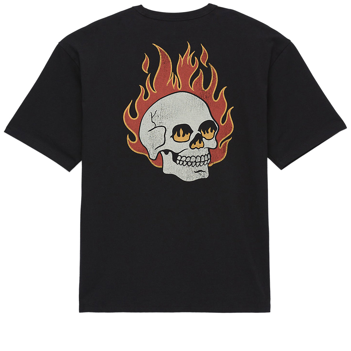 Vans Flaming Skull Washed T-Shirt - Black image 1