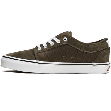 Vans Skate Chukka Low Shoes - Dark Olive/White