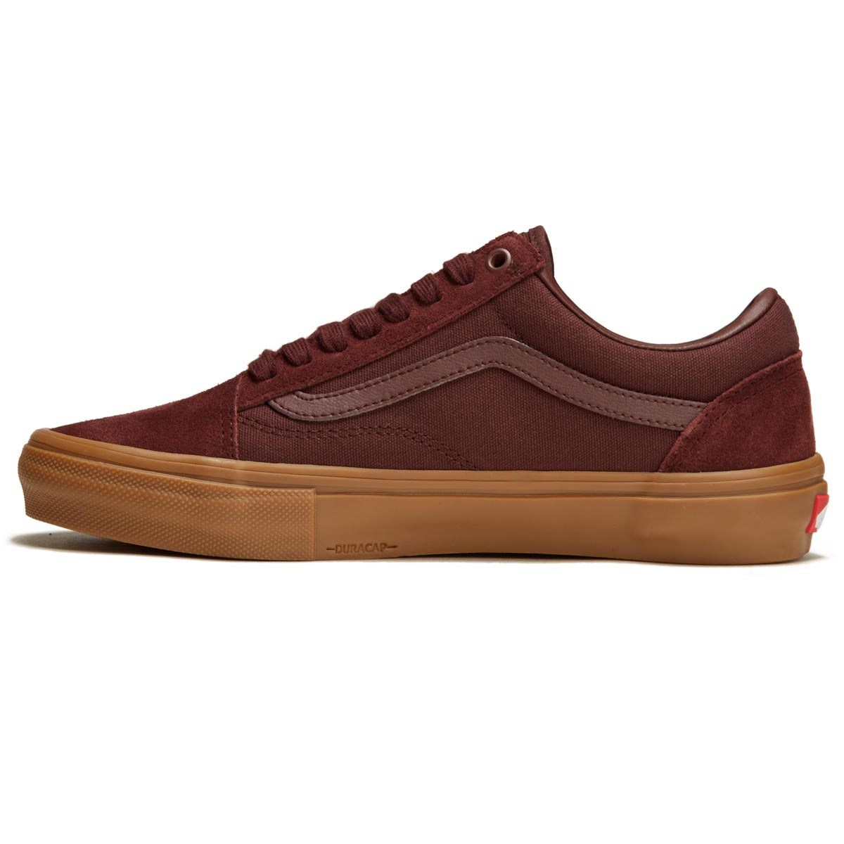 Vans Skate Old Skool Shoes - Dark Red/Gum image 2