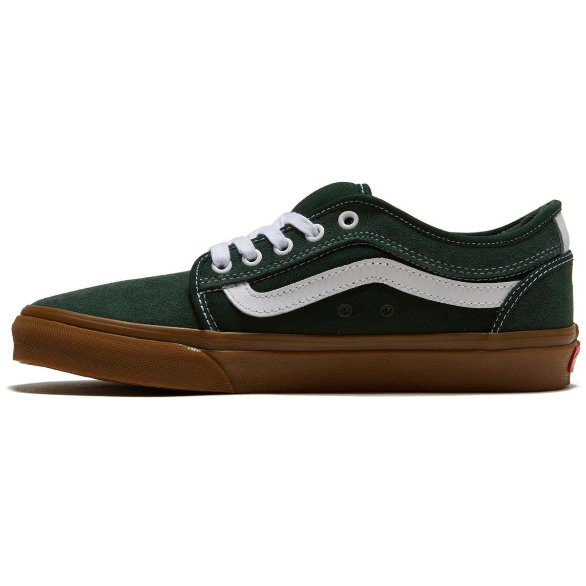 Vans Chukka Low Sidestripe Shoes - Dark Green/Gum image 2