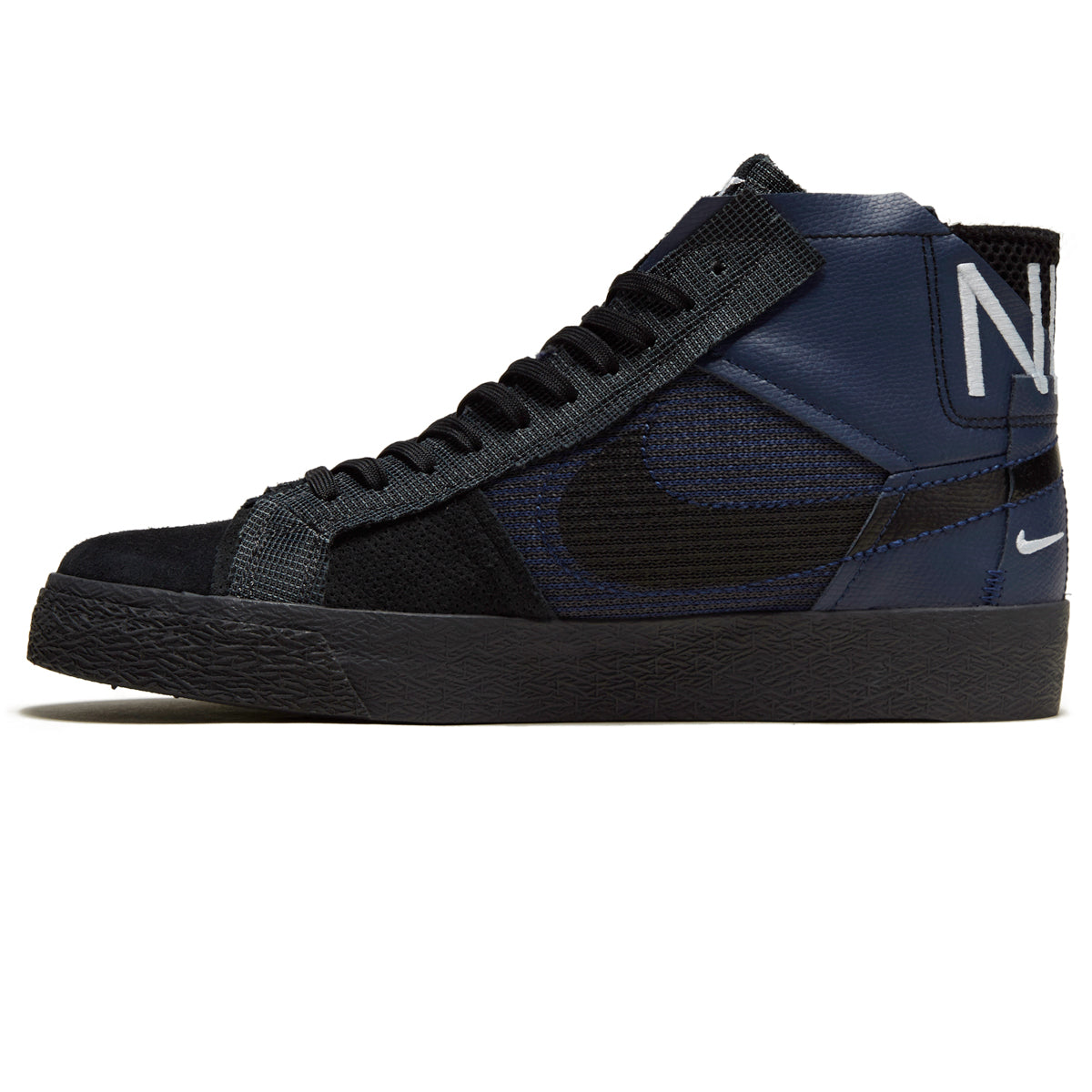 Nike SB Zoom Blazer Mid Premium Shoes - Midnight Navy/Black/Football Grey image 2