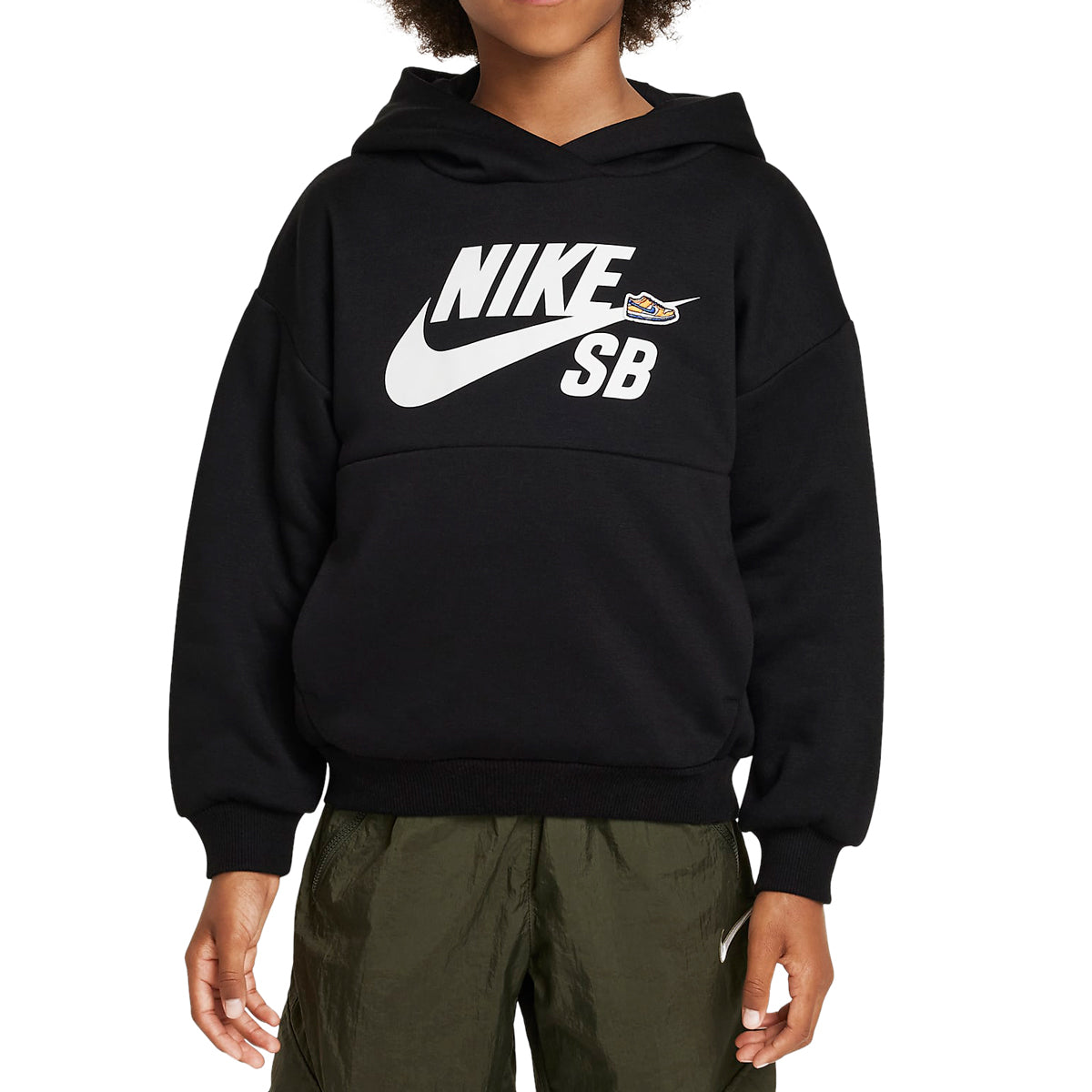 Nike SB Youth Icon Hoodie - Black/White image 1