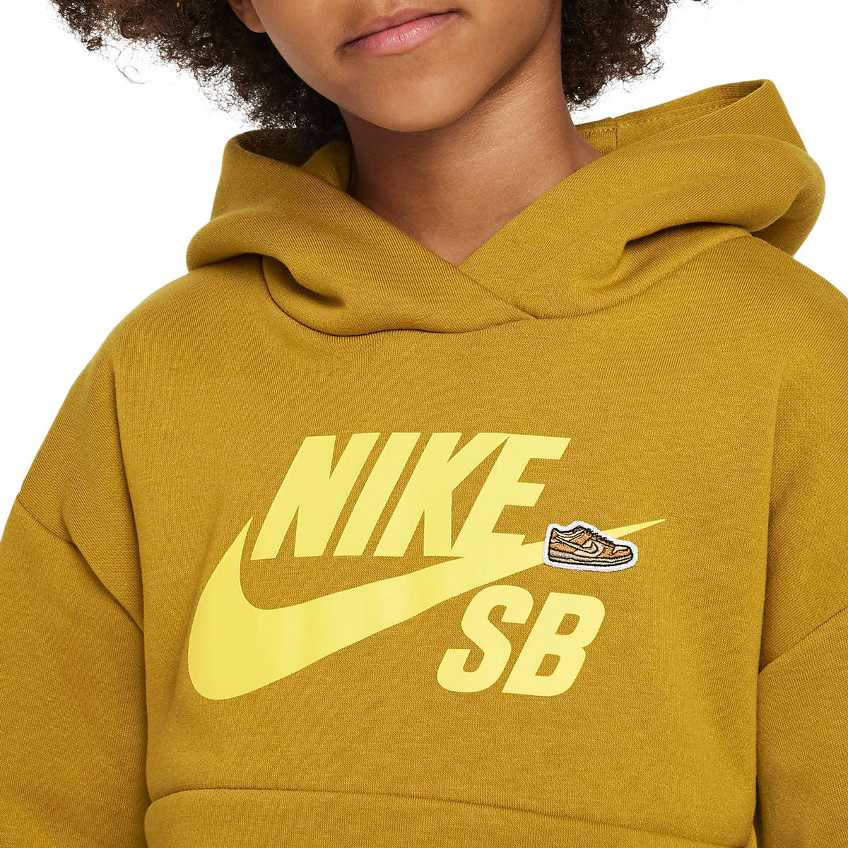 Nike SB Youth Icon Hoodie - Bronzine/Vivid Sulfur image 3