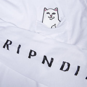 RIPNDIP Lord Nermal Pocket Long Sleeve T-Shirt - White