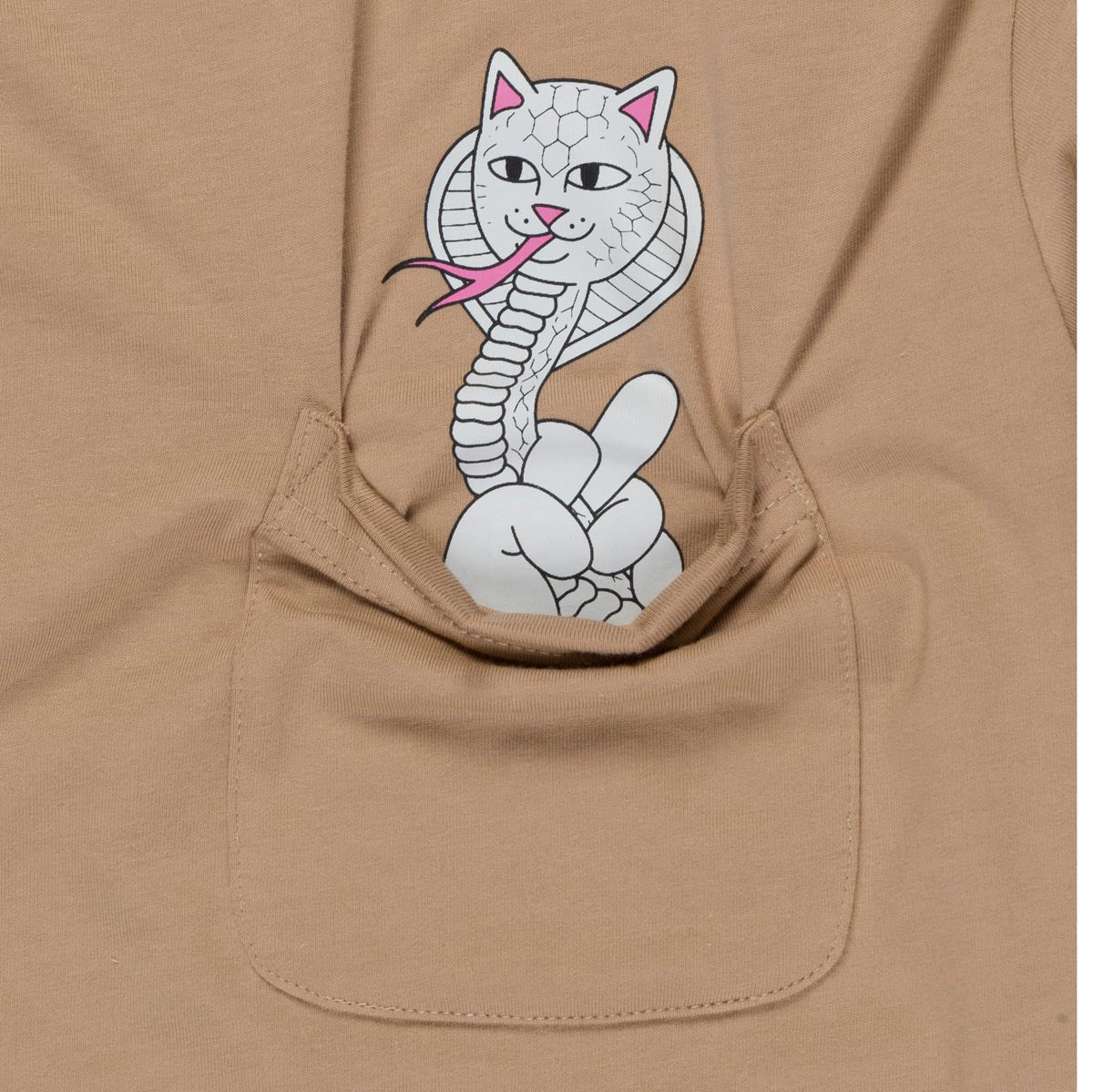 RIPNDIP Cobra Nerm Pocket T-Shirt - Almond image 2