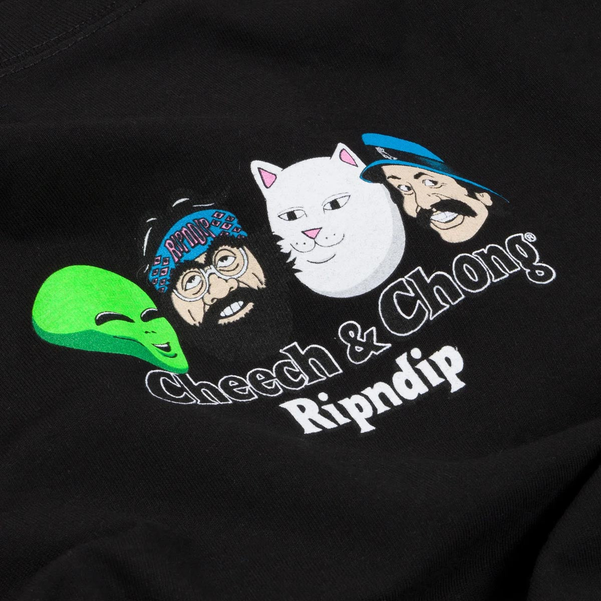 RIPNDIP x Cheech And Chong Smoke One T-Shirt - Black image 3