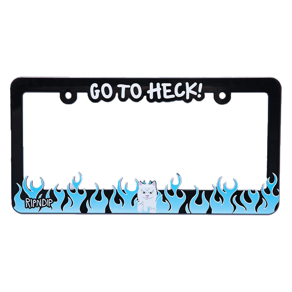 RIPNDIP Go To Heck License Plate Accessories - Black image 1