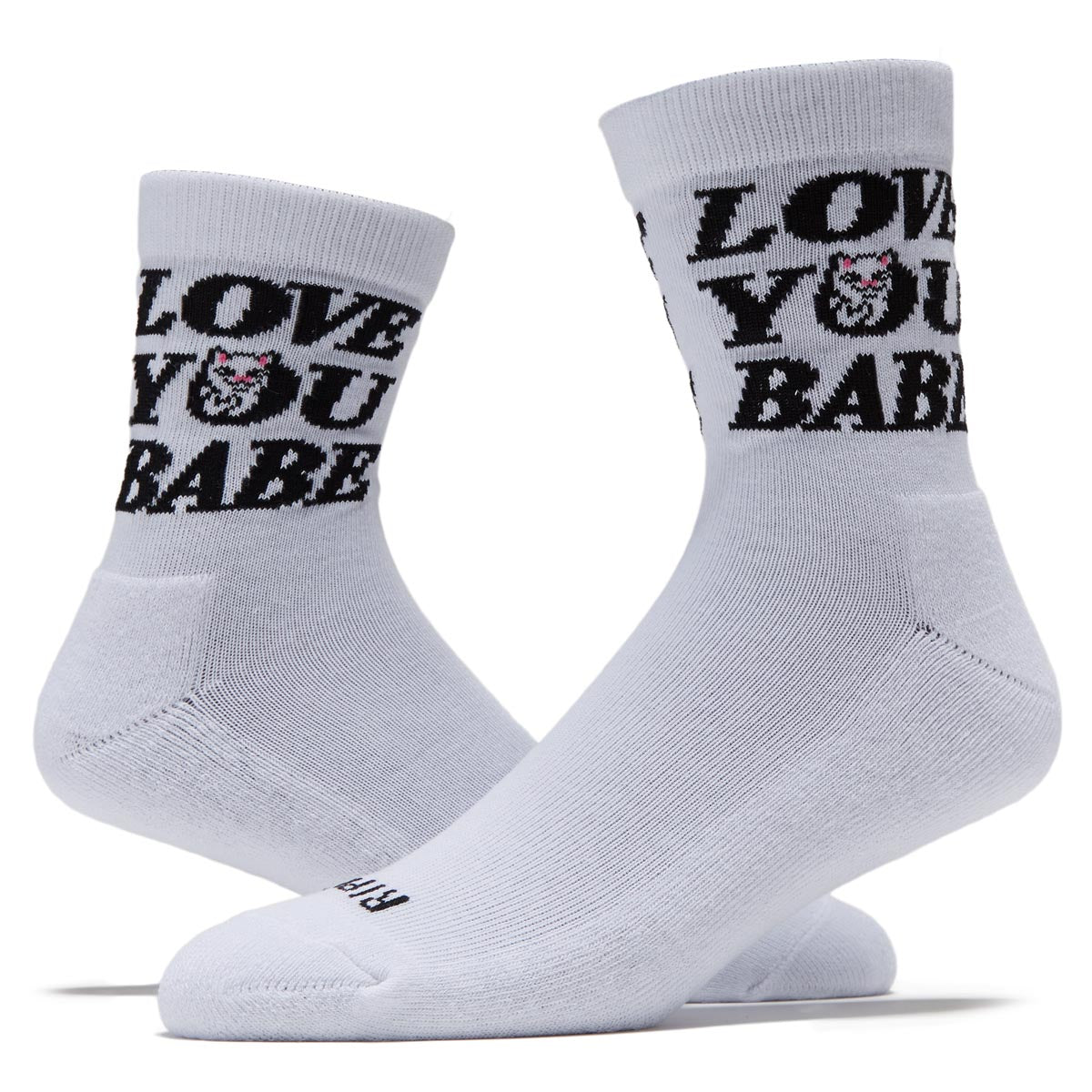 RIPNDIP Love You Mid Socks - White image 2