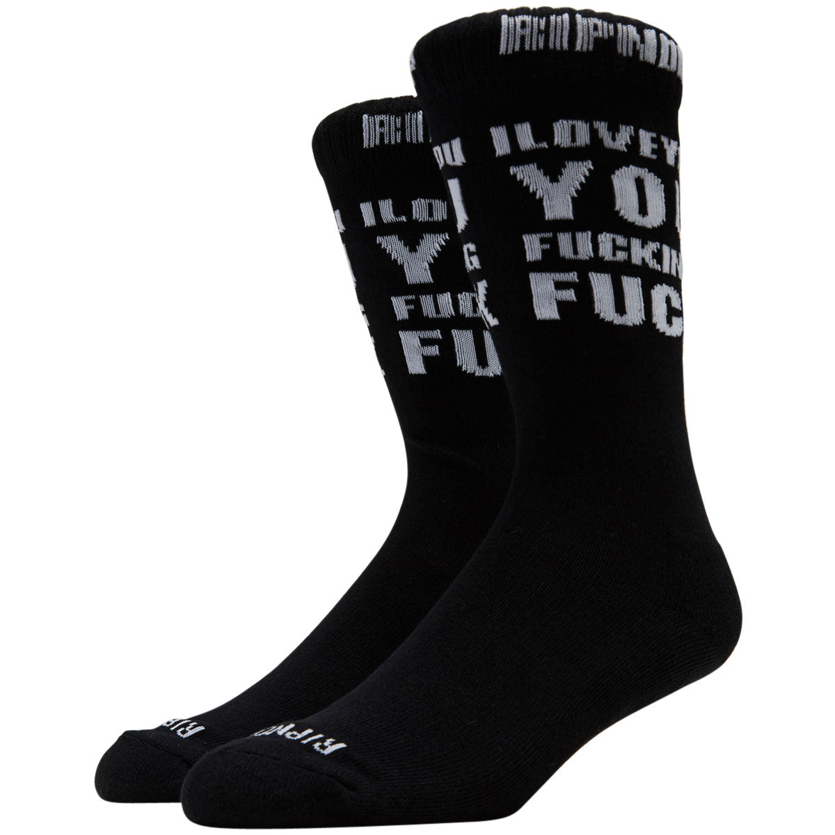 RIPNDIP Ily Fuckin Fuck Socks - Black image 1