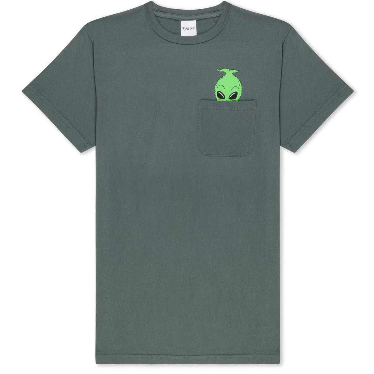 RIPNDIP Bah Humbug Pocket T-Shirt - Charcoal image 1