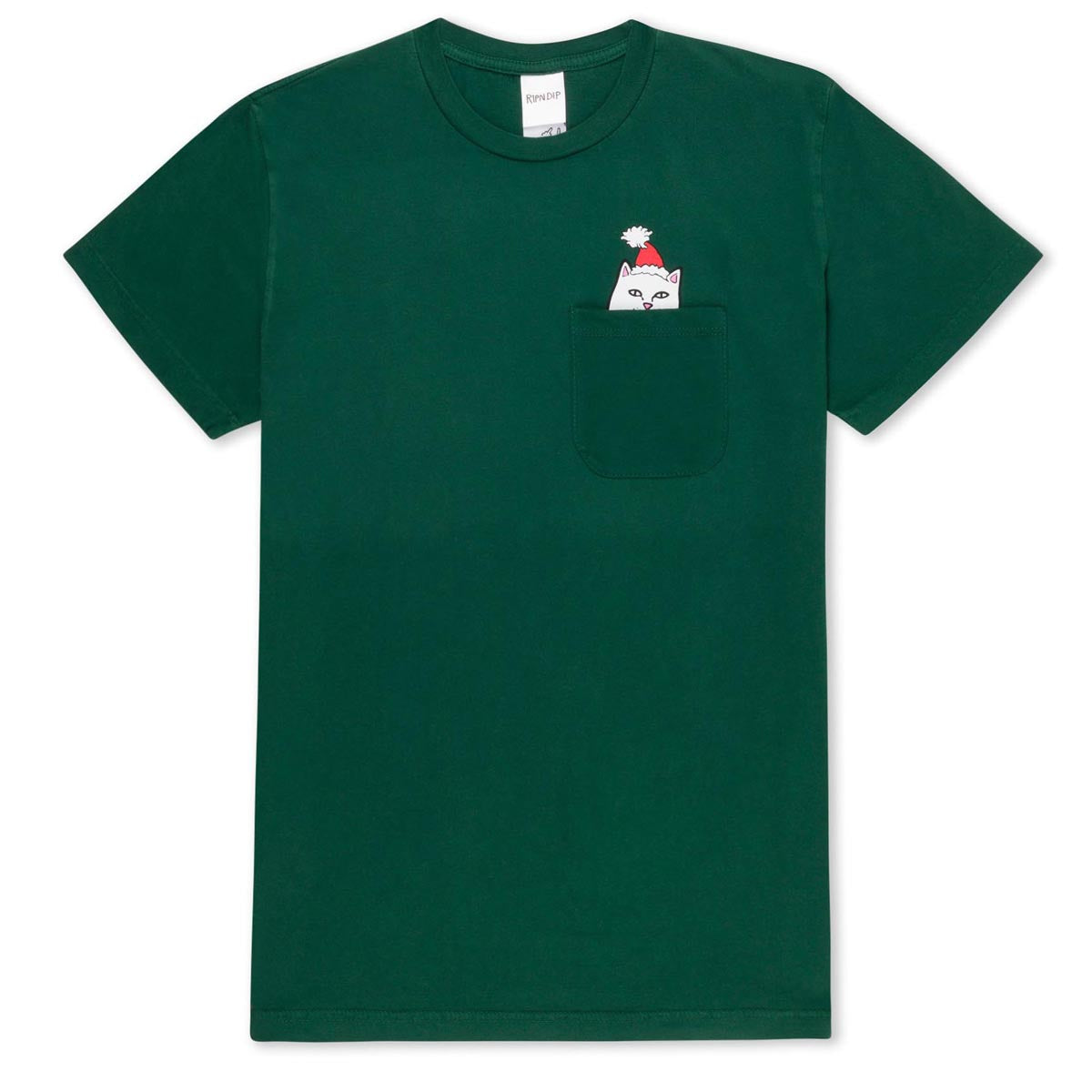 RIPNDIP Lord Santa Pocket T-Shirt - Hunter Green image 1