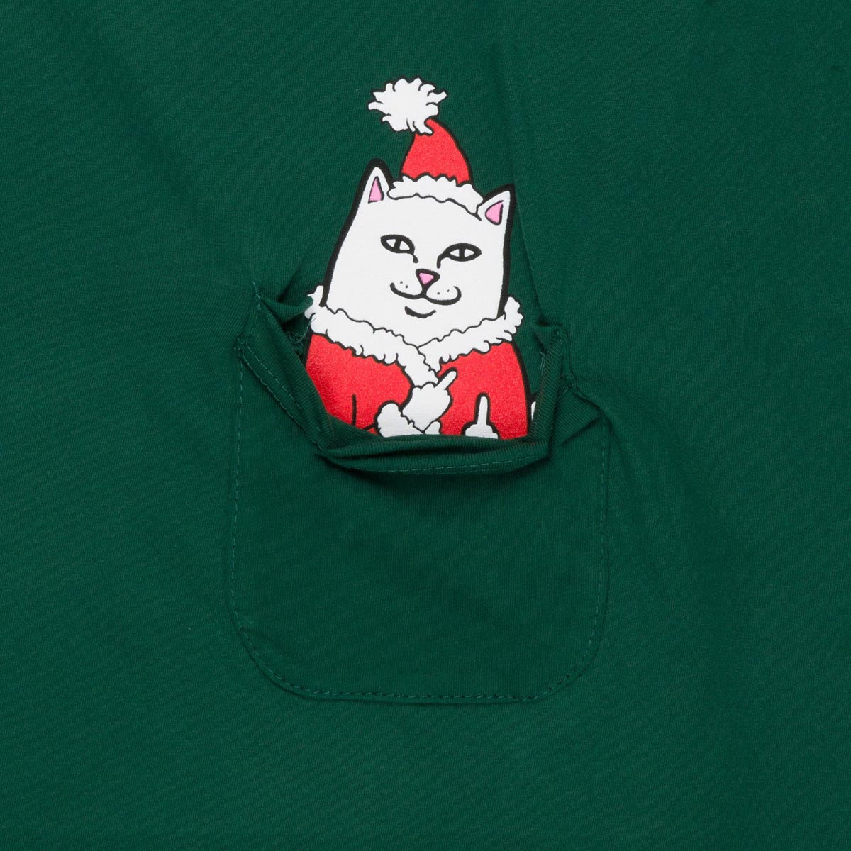 RIPNDIP Lord Santa Pocket T-Shirt - Hunter Green image 2