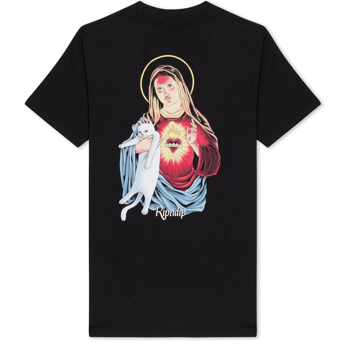 RIPNDIP Mother Mary T-Shirt - Black image 1