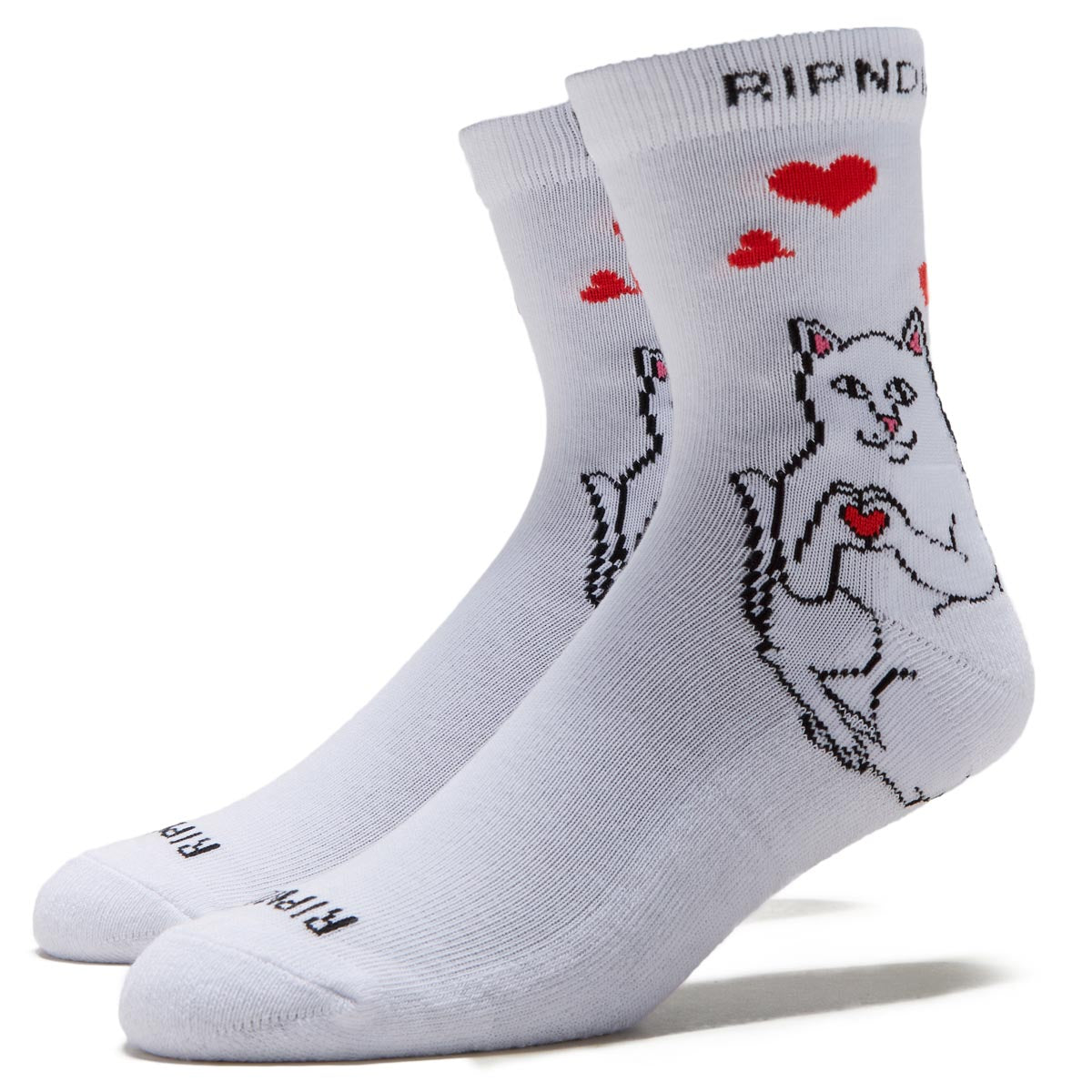 RIPNDIP Nermal Loves Mid Socks - White image 1