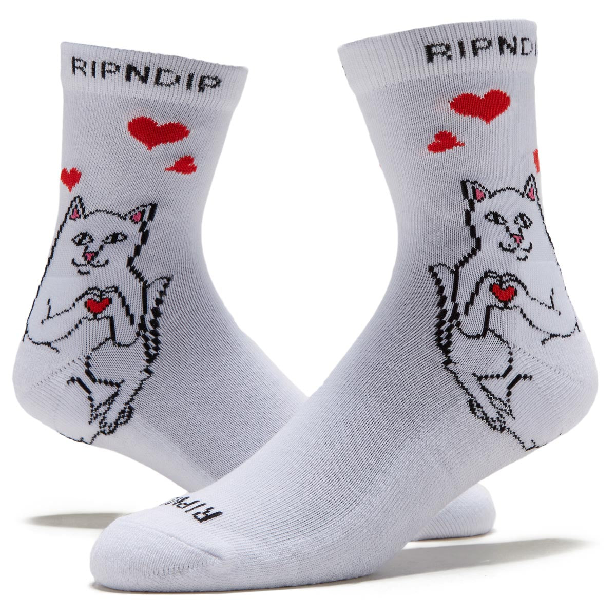 RIPNDIP Nermal Loves Mid Socks - White image 2